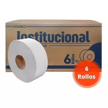 6 Rollos Papel Higiénico Institucional Jumbo Hoja Doble Bio