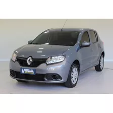 Renault Sandero Authentique 1.0 Flex Manual - 2016 - Cinza