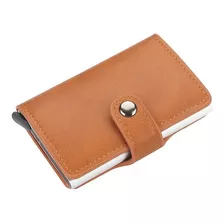 Billetera Hombre Mujer Tarjetero Rfid Cuero Pu Minimalista