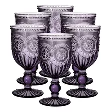 Set 6 Copas Perlé Morada - Lua Home