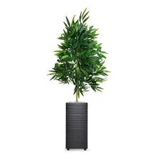 Enfeite Decoração Casa Jardim Bambu Artificial Com Vaso