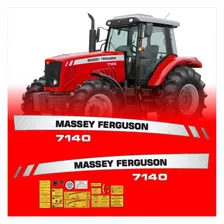 Kit Adesivos Compatível Trator Massey Ferguson Mf 7140 R313