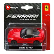 Ferrari 599 Gto Burago 1/43 Metal Coleccionable Race & Play