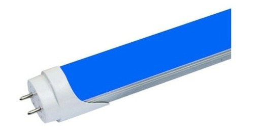 Tubo Led De 120 Cm  18w De Consumo Frio  Con Soporte Azul