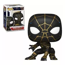 Figura De Acción Funko Pop! Spiderman Traje Negro Dorado