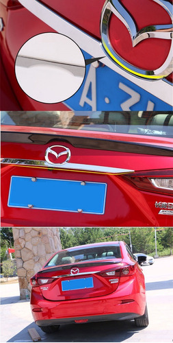 Barra Trasera Parte Logo Mazda 3 Sedan 2014-2018 Foto 4