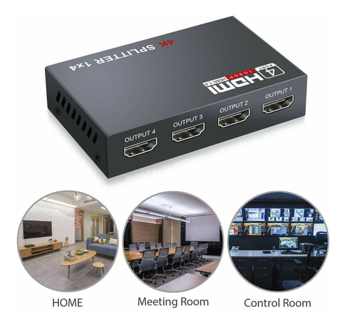 Divisor Splitter Hdmi 1 Entrada 4 Salidas 1080p 3d Nuevo