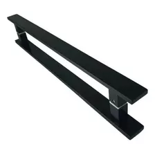 Puxador Preto Barra Chata 120x100 Inox 304 Para Portas