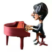 Figura Charly García Tocando Piano 10cm Alto