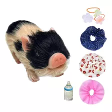 Boneca Reborn Piggy Mini Leitão De Silicone Estilo D