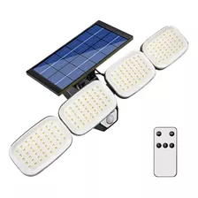 Reflector Led Solar 4 Cuerpos Exterior Cobertura 3 Modos 200