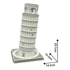 Torre Inclinada De Pisa - Puzzle 3d - 27 Piezas - Cubic Fun