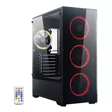 Gabinete Gamer Shure 134 + 4 Cooler Rgb Sin Fuente