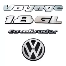 Emblemas Voyage Gl 1.8 Catalisa + Vw Mala - Quadrado 91 À 96