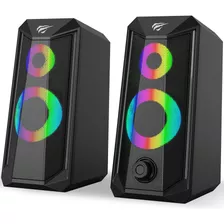 Parlantes Gamer Usb Havit Pc Notebook Led Rgb Speaker Negro