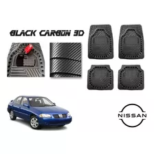 Tapetes Premium Black Carbon 3d Nissan Sentra 2001 A 2006