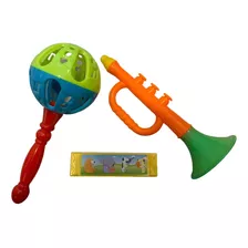 Kit Musical A Bandinha C/ 3 Instrumentos Educativo Infantil