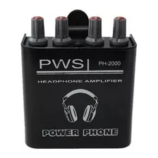 Amplificador P/ Fone Ouvido Ph2000 Pws Power Play + Fonte