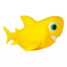 Tubarão Bebê Amarelo Brinquedo Grande 21cm Shark Baby Macio