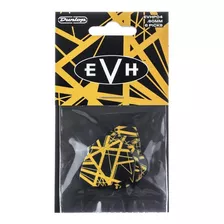 Jim Dunlop Evhp04 Eddie Van Halen Signature Pack 6 Puas 0.60 Color Negro C/ Amarillo Tamaño 0.60