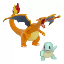 Pokemon Figura De Batalla Charizard Y Squirtle Original