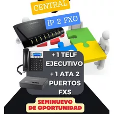 Central Telefonica + 1 Telf Ejecutivo + 1 Adaptador Ata 2fxs