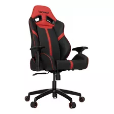 Silla De Escritorio Vertagear Sl5000 Vg-sl5000 Gamer Ergonómica Negra Y Roja Con Tapizado De Cuero Sintético