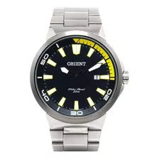 Relógio Orient Masculino Preto Amarelo Ref - Mbss1197a Pysx