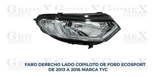 Faro Ford Ecosport 2013-13-2014-14-2015-15-2016-16 Tyc Ore Foto 10