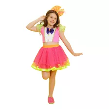 Vestido Palhacinha Infantil Completo Circo Rosa