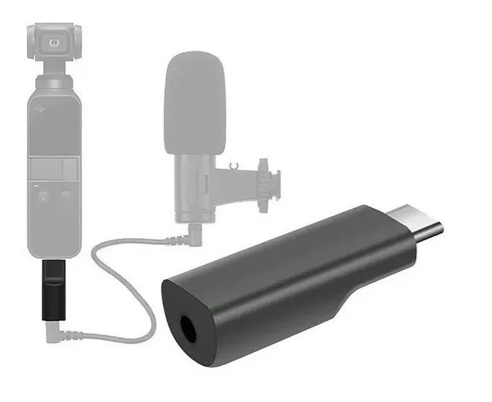 Adaptador Para Microfone Usb-c P2 Dji Osmo Pocket
