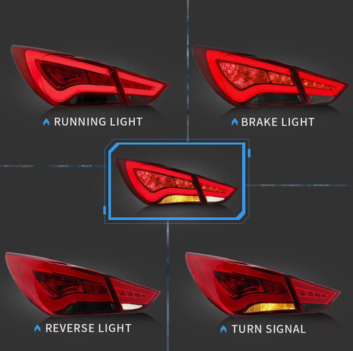 Stops Hyundai Sonata I45 2011 2014 Led Smoke Foto 4