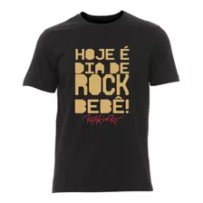 Camiseta Rock In Rio: Hoje É Dia De Hock Bebê! Masculina