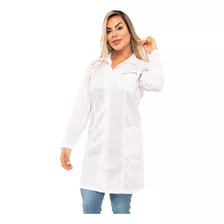 Jaleco Feminino Personalizado Bordado Enfermagem Com Punho