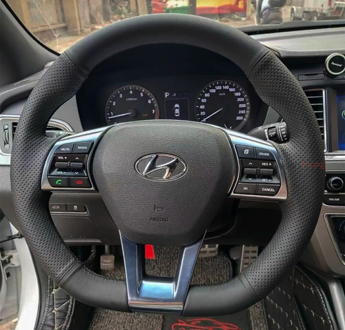 Funda Forro Volante Hyundai Sonata Sport 2015-2019 Piel Real Foto 2