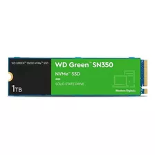 Disco Sólido Interno Western Digital Wd Green Sn350 Wds100t3g0c 1tb Verde