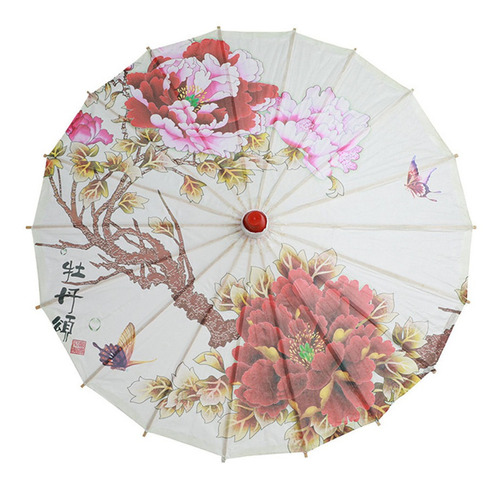 Sombrilla De Tela De Seda China Hu Estilo Clásico Decorativo