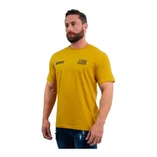 Camiseta Country Masculina Mostarda Txc Para Usar Em Rodeio