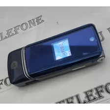 Celular Motorola K1 Azul Slim Fliper Pequeno Antigo De Chip 