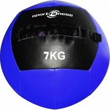 Balón De Peso De 7kg Sportfitness Cuero Sintético Entrenamie Color Azul