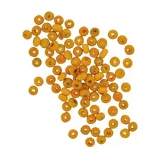 Miçanga/conta Madeira Laranja 4 Mm 50gr (+/- 3800 Pçs)ma113