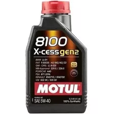 8100 X-cess 5w40 Óleo Motul 100% Sintético Kit Retirada