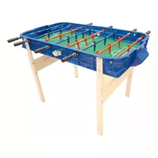 Metegol Deportes Brienza Aluminio Premium Color Azul Con Jugadores De Aluminio Y Pelotas Incluidas