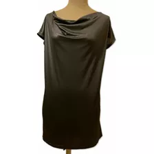 Remerón Vestido Negro Satinado -marca Markova - Talle L - 44