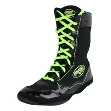 Bota Zapatilla Larga Boxeo Negro Fire Sports Negro