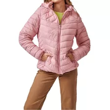 Campera Mujer Nueva Inflada Importada Con Capucha Abrigada