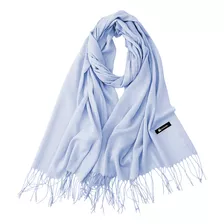 Bufanda Cuellera Pashmina Palestina De Invierno Para Mujer Color Azul Cielo