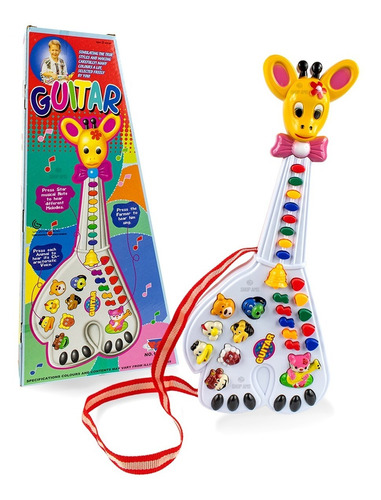Brinquedo Guitarra Musical Infantil Bebê Com Luz Promoção