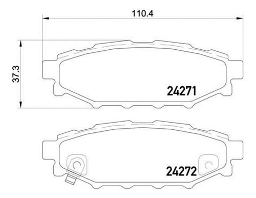 Brembo Balatas Subaru Forester Xt Limited 2009-2010 Trasero Foto 2