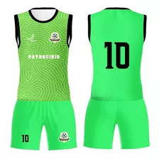 20 Kits Camiseta E Calção Uniforme De Treino Personalizado